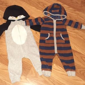 🥳 Warm Baby Boy Hooded Body Suits